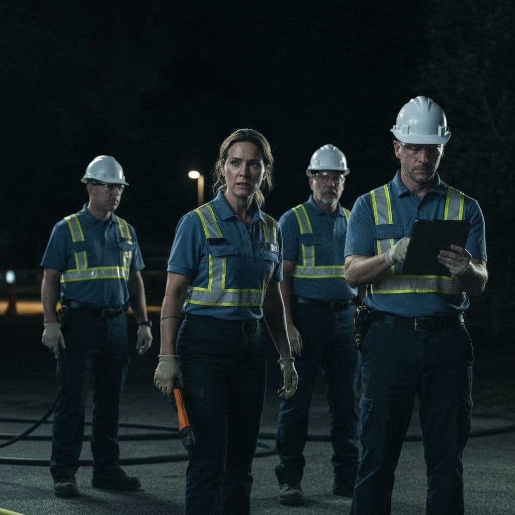 Emergency restoration team responding with equipment