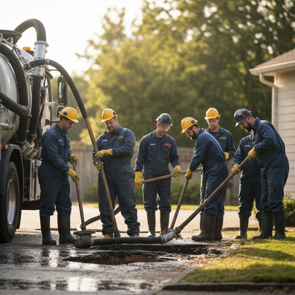 IICRC Category 3 sewage cleanup in progress